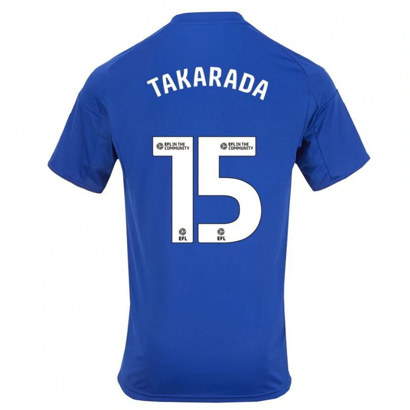 Danxen Femme Maillot Saori Takarada #15 Bleu Or Tenues Domicile 2025/26 T-Shirt