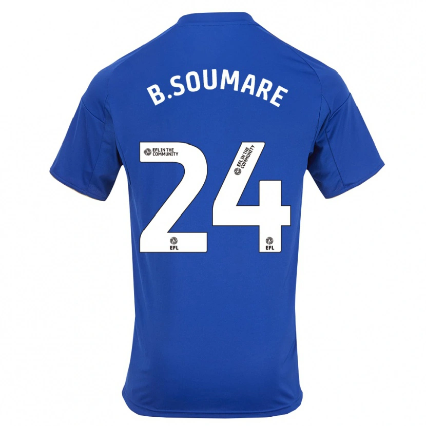 Danxen Femme Maillot Boubakary Soumaré #24 Bleu Or Tenues Domicile 2025/26 T-Shirt