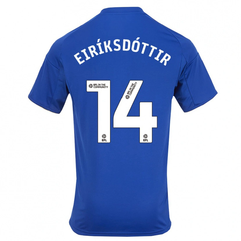 Danxen Femme Maillot Hlín Eiríksdóttir #14 Bleu Or Tenues Domicile 2025/26 T-Shirt