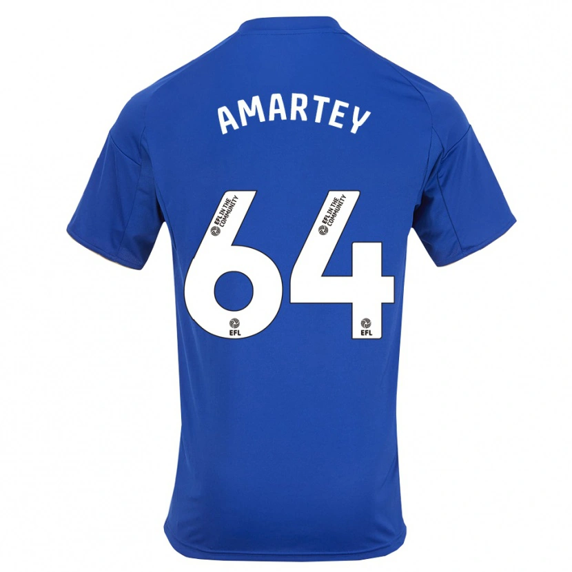 Danxen Femme Maillot Bobby Amartey #64 Bleu Or Tenues Domicile 2025/26 T-Shirt