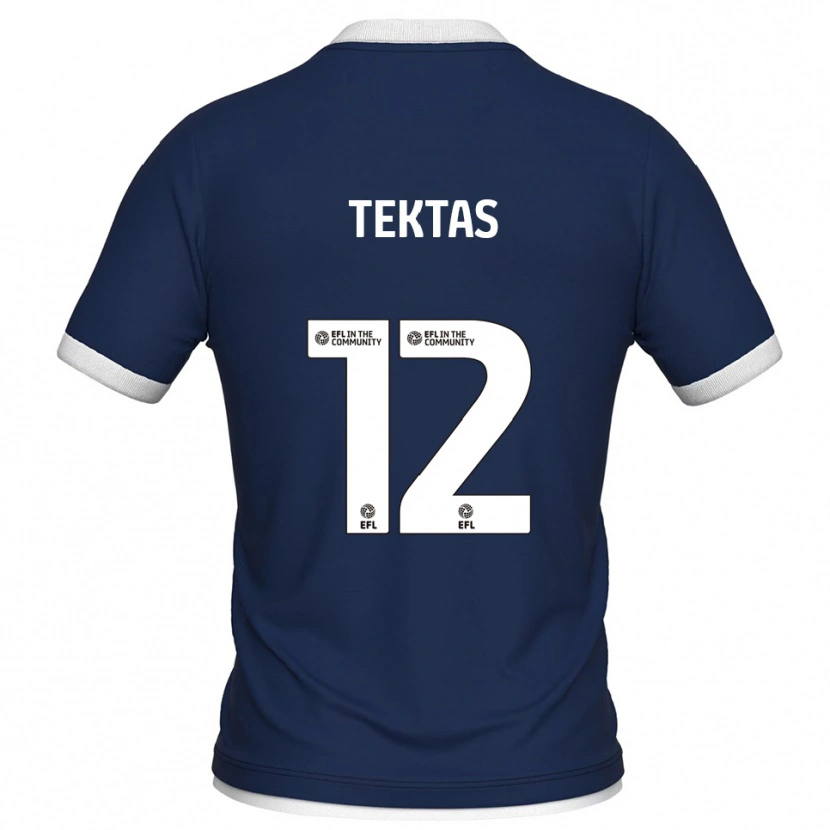 Danxen Femme Maillot Jayden Tektas #12 Marine Blanc Tenues Domicile 2025/26 T-Shirt
