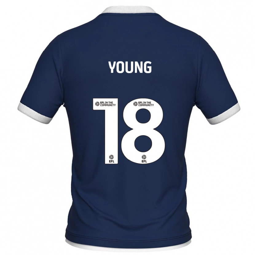 Danxen Femme Maillot Michelle Young #18 Marine Blanc Tenues Domicile 2025/26 T-Shirt