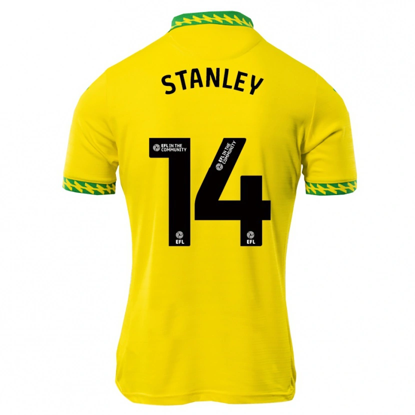 Danxen Femme Maillot Kathryn Stanley #14 Blanc Vert Tenues Domicile 2025/26 T-Shirt