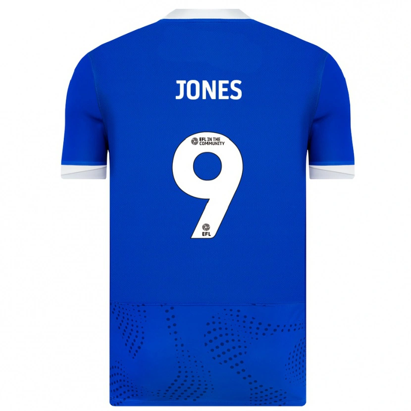 Danxen Femme Maillot Emma Jones #9 Bleu Blanc Tenues Domicile 2025/26 T-Shirt