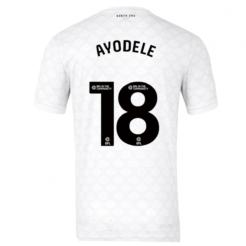 Danxen Femme Maillot Michael Ayodele #18 Blanc Rouge Tenues Domicile 2025/26 T-Shirt