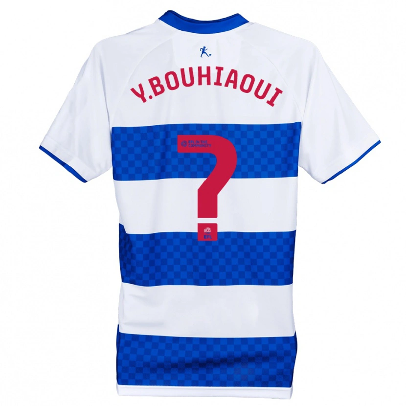 Danxen Femme Maillot Youssef Bouhiaoui #0 Bleu Blanc Tenues Domicile 2025/26 T-Shirt
