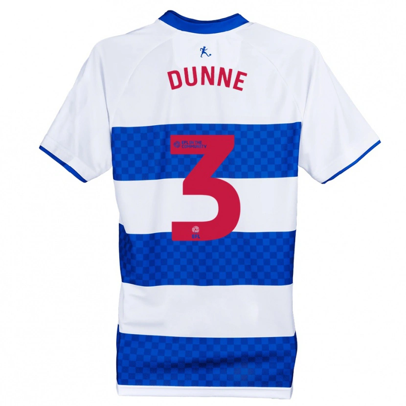 Danxen Femme Maillot Jimmy Dunne #3 Bleu Blanc Tenues Domicile 2025/26 T-Shirt