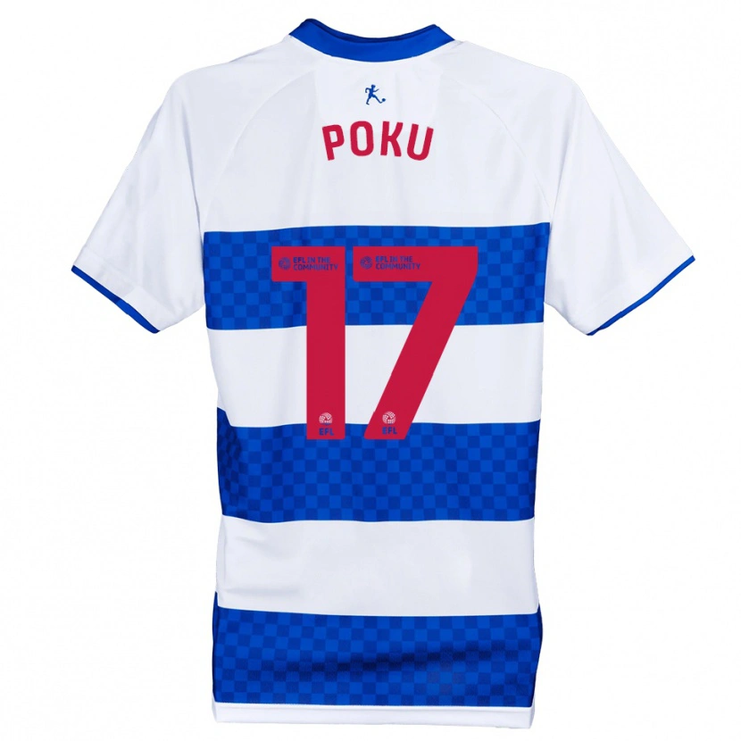 Danxen Femme Maillot Kwame Poku #17 Bleu Blanc Tenues Domicile 2025/26 T-Shirt