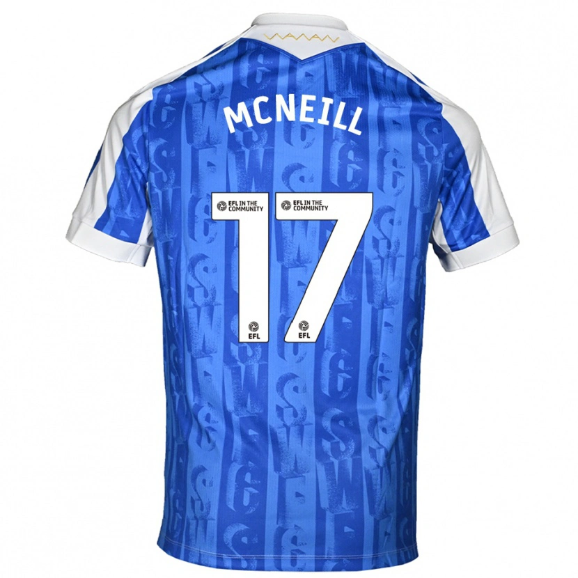 Danxen Femme Maillot Charlie Mcneill #17 Bleu Blanc Tenues Domicile 2025/26 T-Shirt