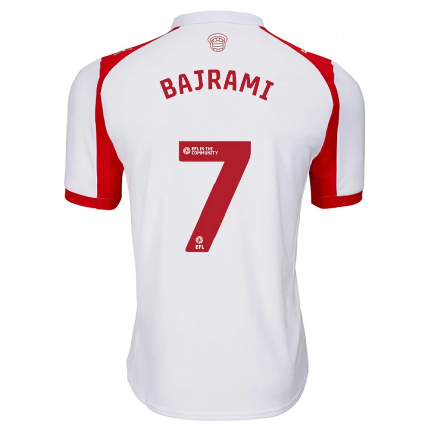 Danxen Femme Maillot Klevi Bariami #7 Blanc Rouge Tenues Domicile 2025/26 T-Shirt