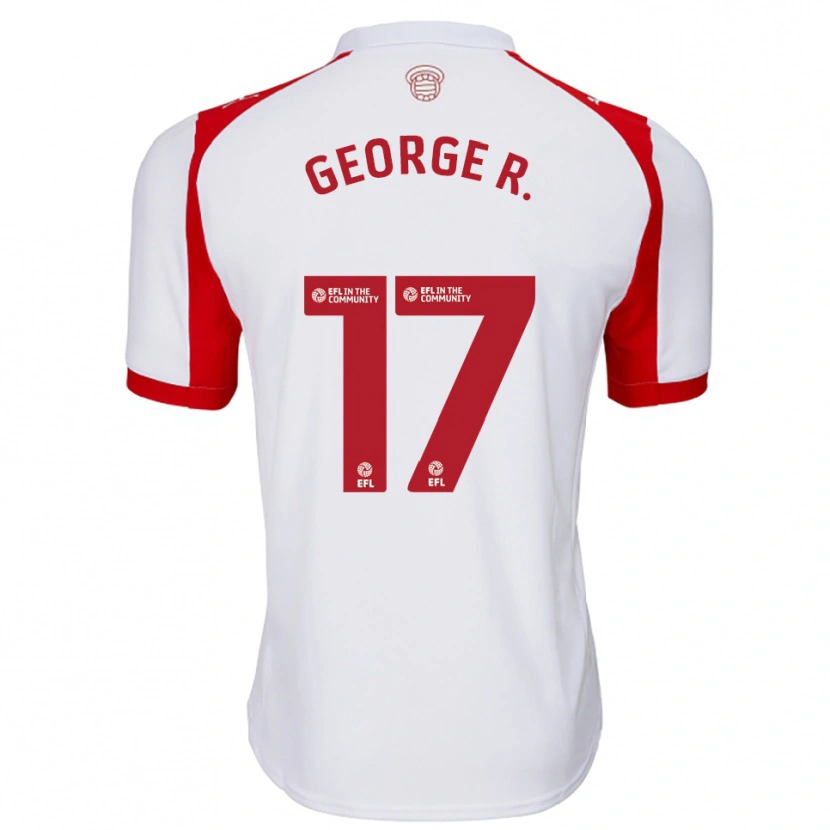 Danxen Femme Maillot George Robinson #17 Blanc Rouge Tenues Domicile 2025/26 T-Shirt