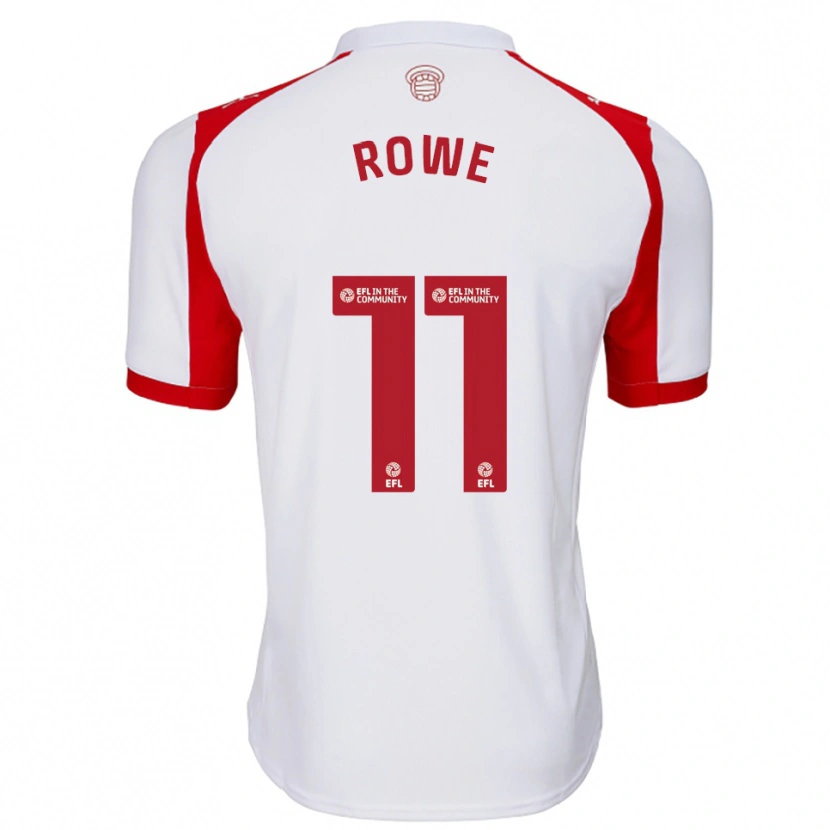 Danxen Femme Maillot Rachel Rowe #11 Blanc Rouge Tenues Domicile 2025/26 T-Shirt