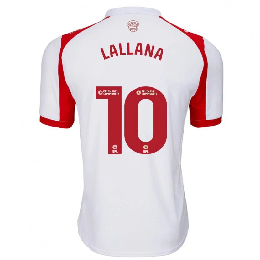 Danxen Femme Maillot Adam Lallana #10 Blanc Rouge Tenues Domicile 2025/26 T-Shirt