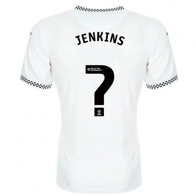 Danxen Femme Maillot Kian Jenkins #0 Blanc Orange Tenues Domicile 2025/26 T-Shirt