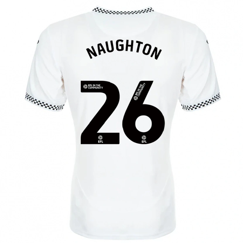Danxen Femme Maillot Kyle Naughton #26 Blanc Orange Tenues Domicile 2025/26 T-Shirt