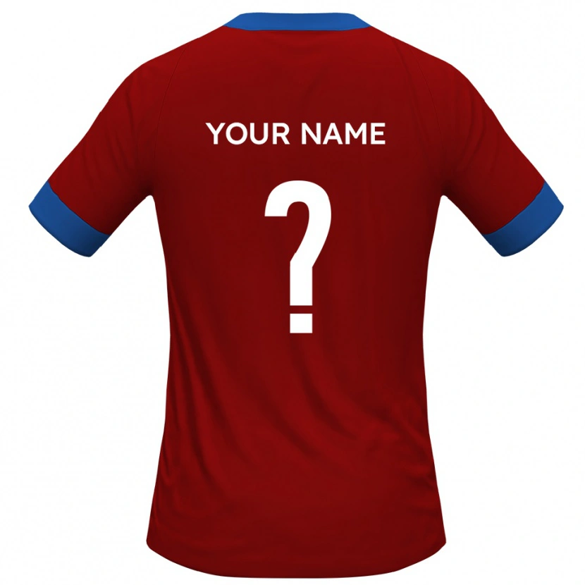 Danxen Femme Maillot Votre Nom #0 Rouge Bleu Tenues Domicile 2025/26 T-Shirt