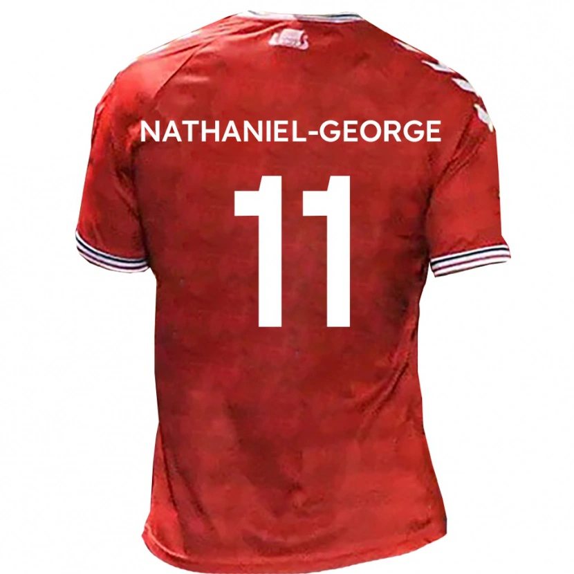 Danxen Femme Maillot Ashley Nathaniel-George #11 Rouge Blanc Tenues Domicile 2025/26 T-Shirt