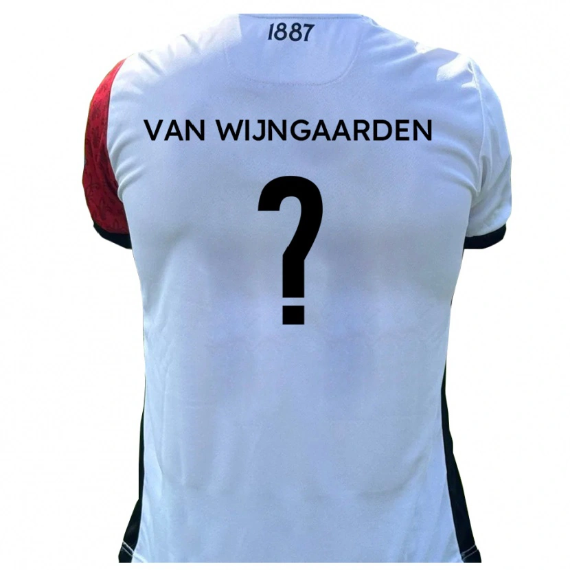Danxen Femme Maillot Stefan Van Wijngaarden #0 Rouge Blanc Tenues Domicile 2025/26 T-Shirt