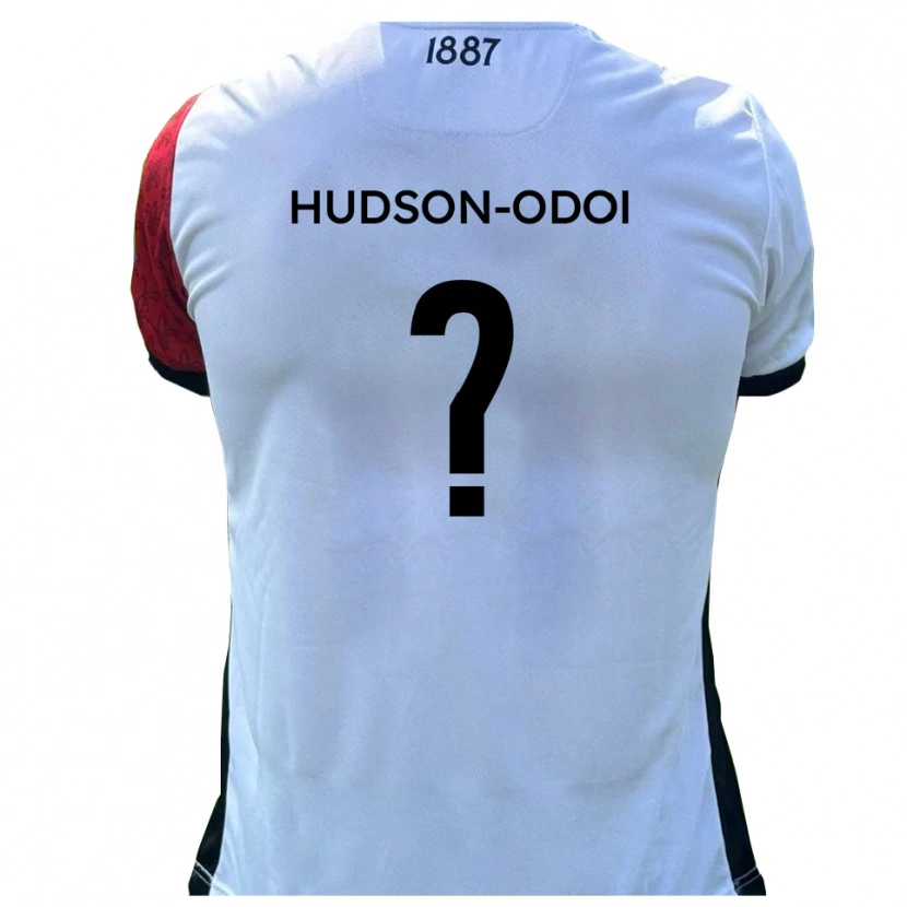 Danxen Femme Maillot Jayden Hudson-Odoi #0 Rouge Blanc Tenues Domicile 2025/26 T-Shirt