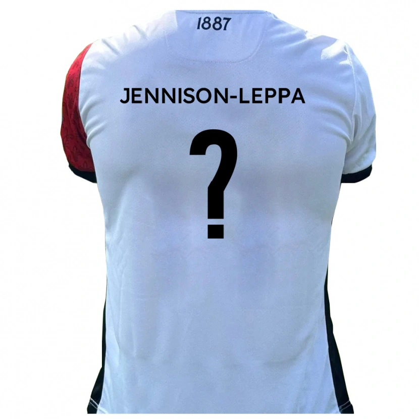 Danxen Femme Maillot Joel Jennison-Leppa #0 Rouge Blanc Tenues Domicile 2025/26 T-Shirt
