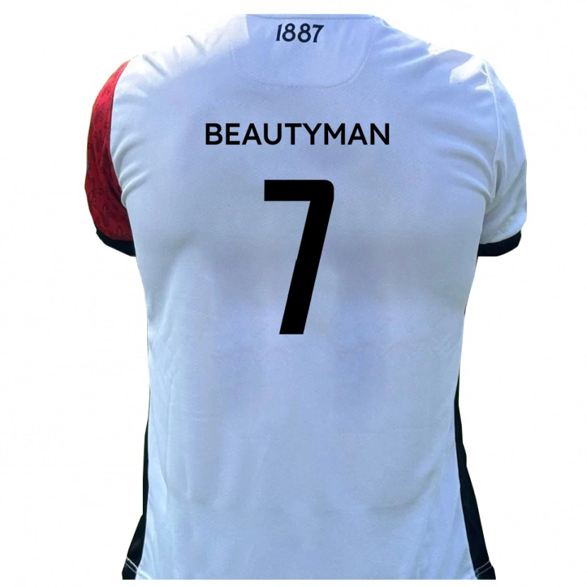 Danxen Femme Maillot Harry Beautyman #7 Rouge Blanc Tenues Domicile 2025/26 T-Shirt