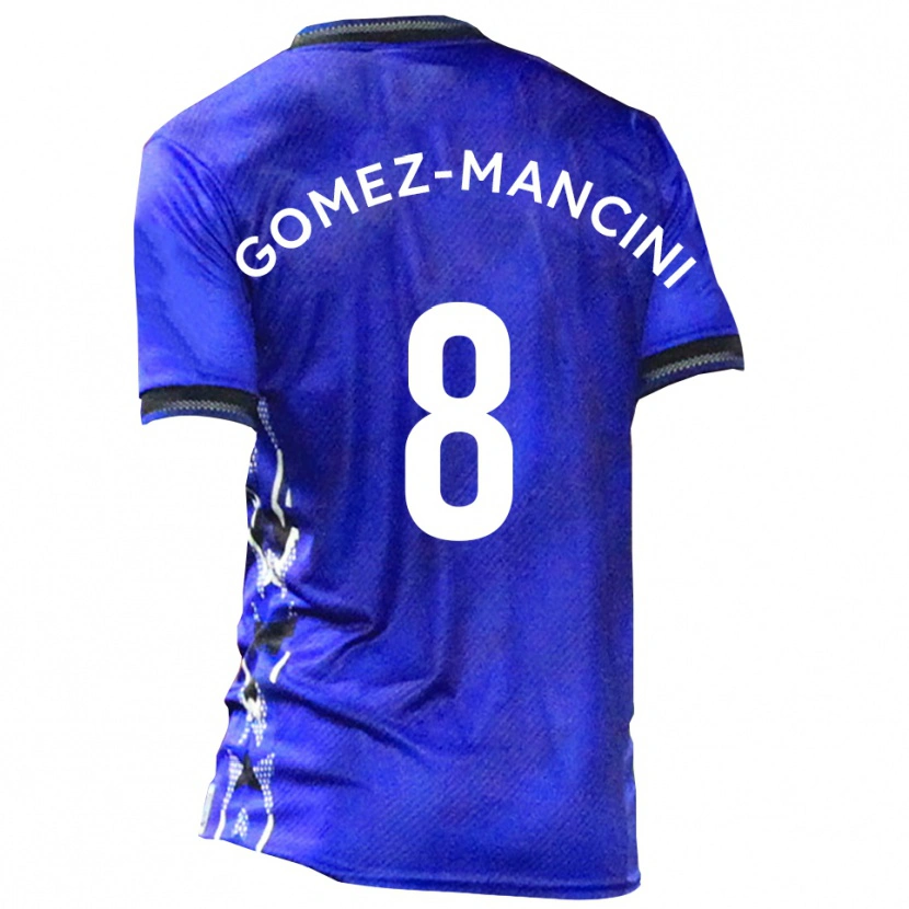 Danxen Femme Maillot Anthony Gomez-Mancini #8 Bleu Blanc Tenues Domicile 2025/26 T-Shirt