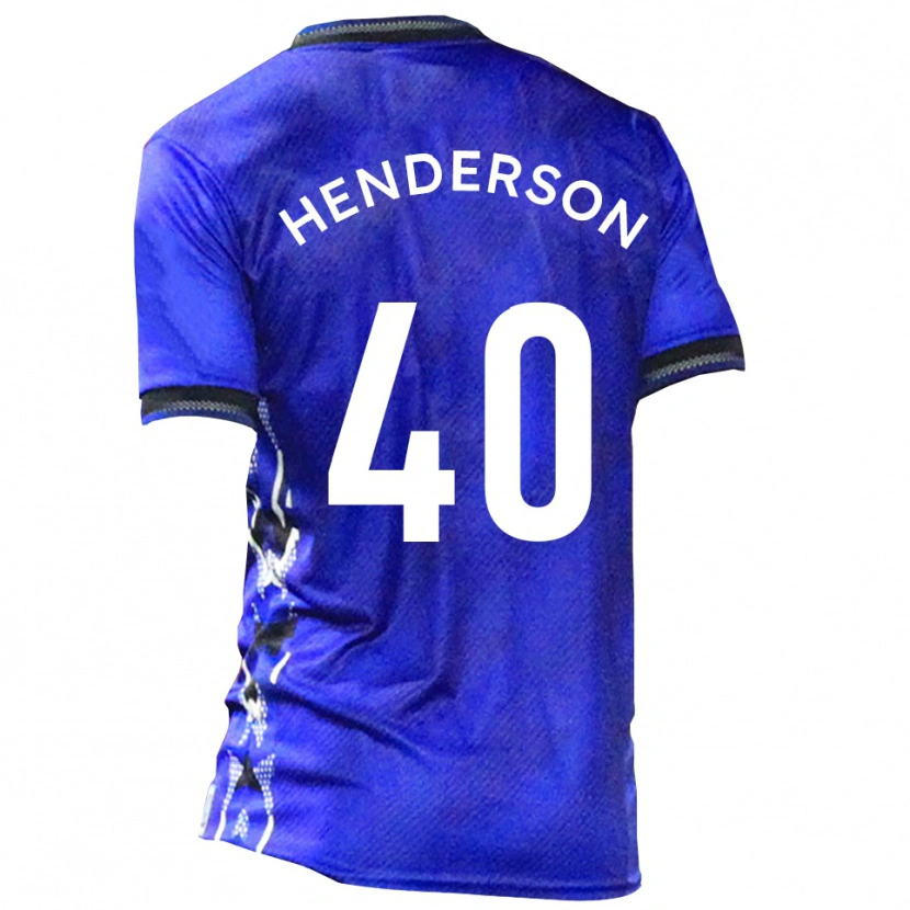Danxen Femme Maillot Ian Henderson #40 Bleu Blanc Tenues Domicile 2025/26 T-Shirt