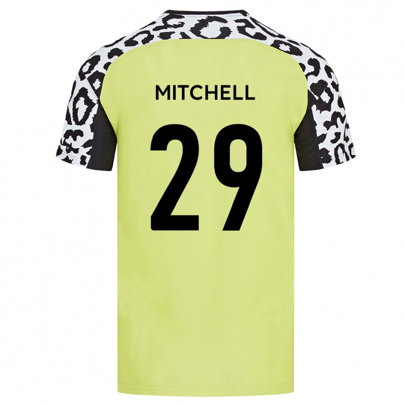Danxen Femme Maillot Kairo Mitchell #29 Jaune Fluorescent Tenues Domicile 2025/26 T-Shirt