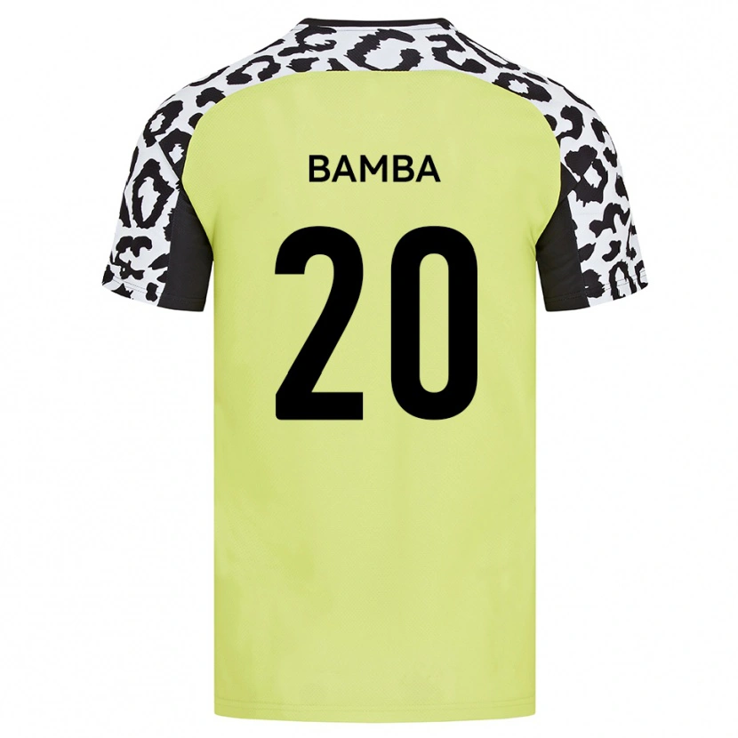Danxen Femme Maillot Yahya Bamba #20 Jaune Fluorescent Tenues Domicile 2025/26 T-Shirt