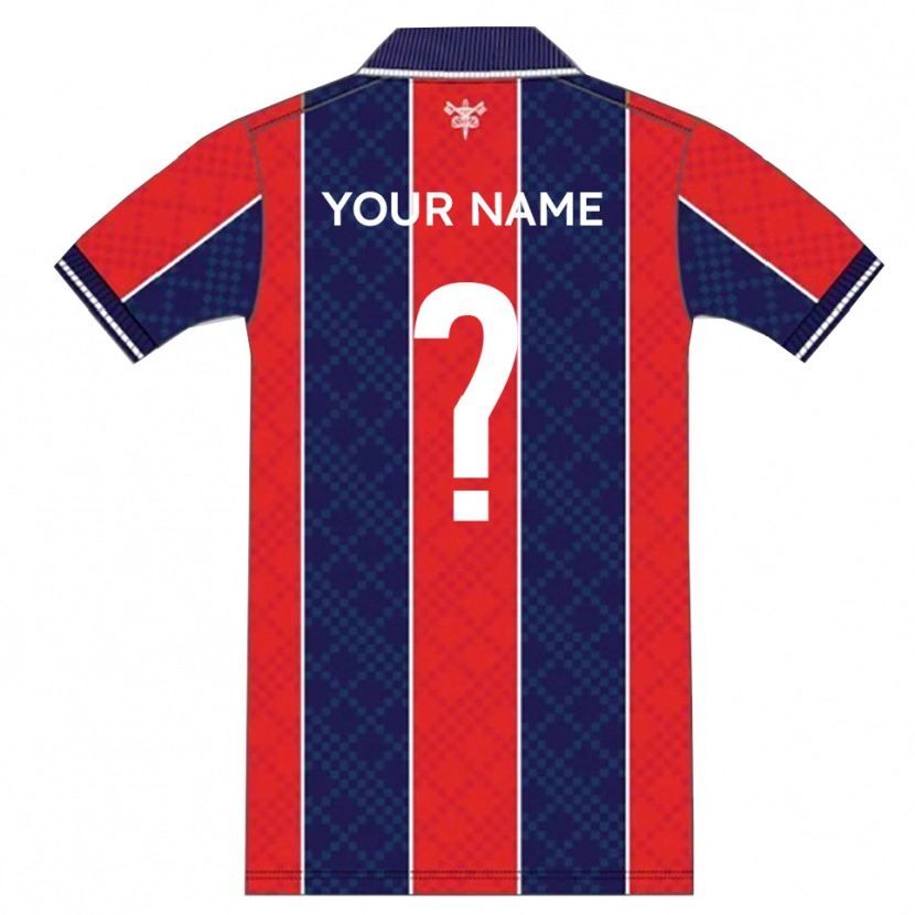 Danxen Femme Maillot Votre Nom #0 Rouge Marine Tenues Domicile 2025/26 T-Shirt