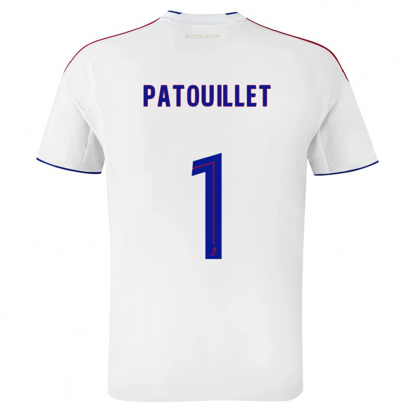Danxen Femme Maillot Mathieu Patouillet #1 Blanc Rouge Tenues Domicile 2025/26 T-Shirt