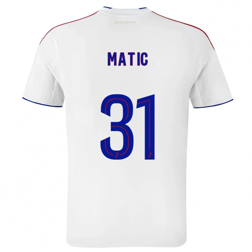 Danxen Femme Maillot Nemanja Matic #31 Blanc Rouge Tenues Domicile 2025/26 T-Shirt