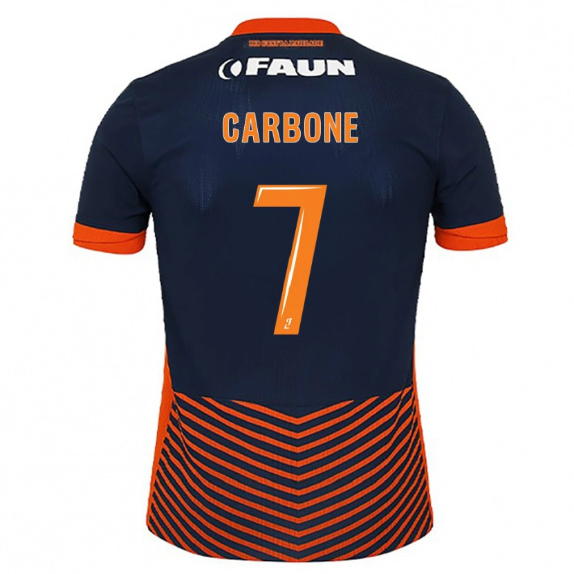 Danxen Femme Maillot Giani Carbone #7 Bleu Nuit Orange Tenues Domicile 2025/26 T-Shirt