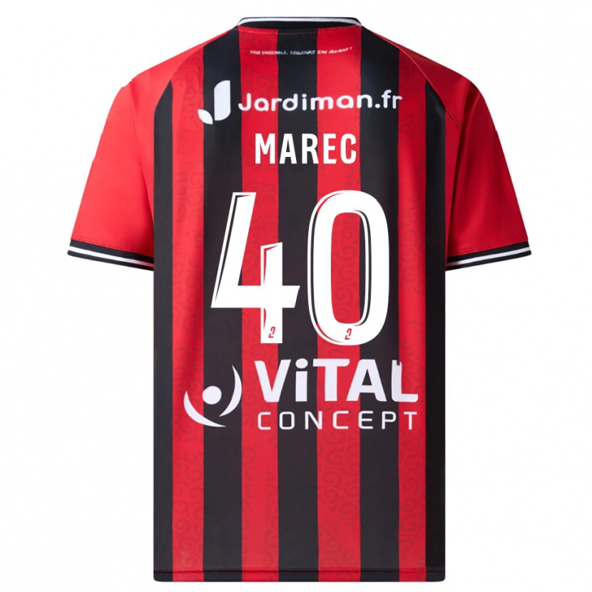 Danxen Femme Maillot Noah Marec #40 Rouge Noir Tenues Domicile 2025/26 T-Shirt