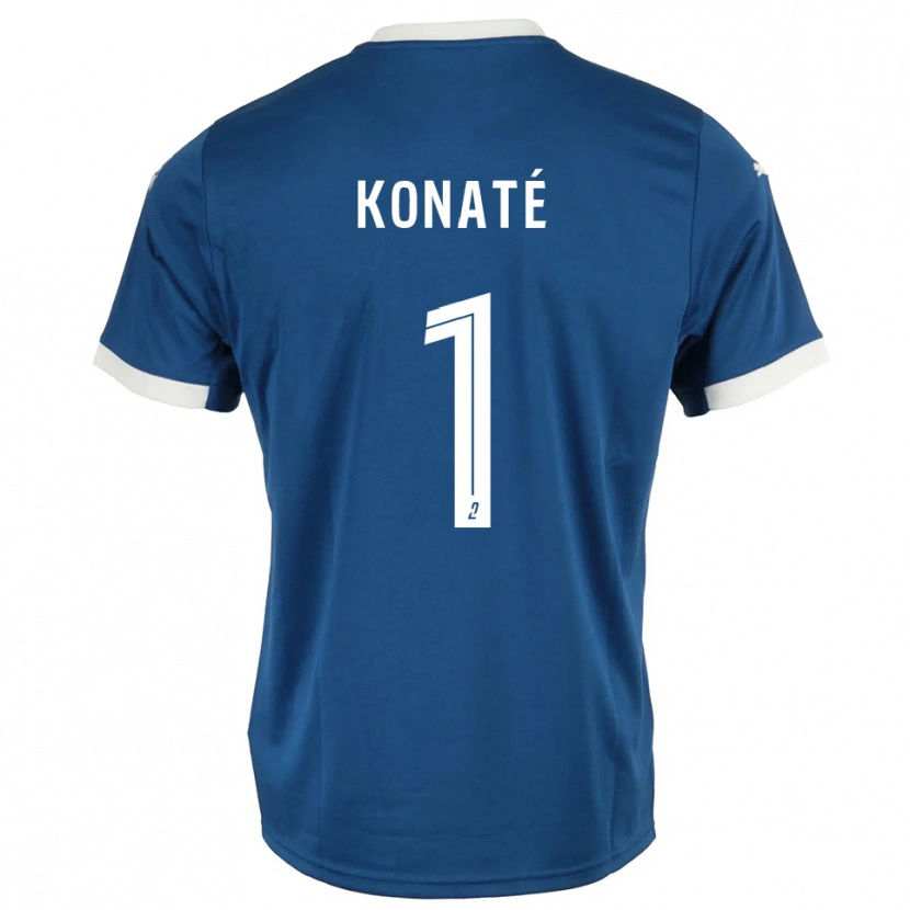 Danxen Femme Maillot Hillel Konaté #1 Bleu Blanc Tenues Domicile 2025/26 T-Shirt