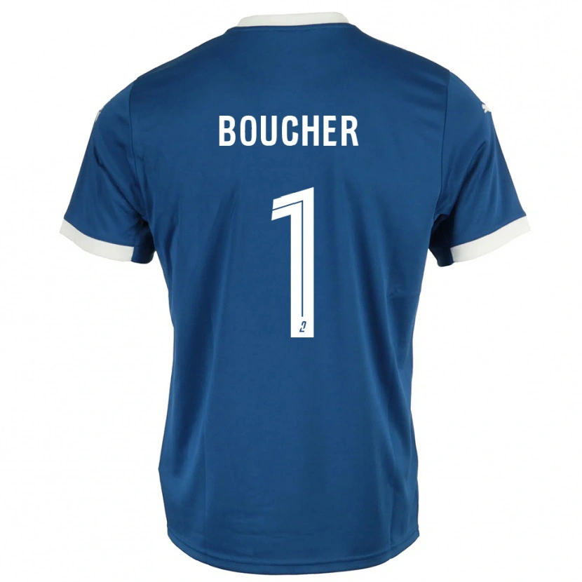 Danxen Femme Maillot Zacharie Boucher #1 Bleu Blanc Tenues Domicile 2025/26 T-Shirt