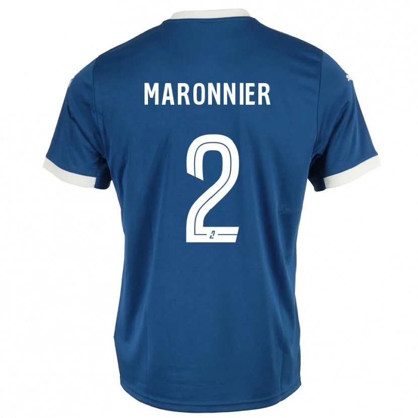 Danxen Femme Maillot Lucas Maronnier #2 Bleu Blanc Tenues Domicile 2025/26 T-Shirt