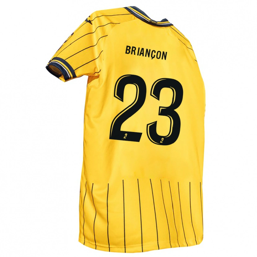 Danxen Femme Maillot Anthony Briançon #23 Jaune Marine Tenues Domicile 2025/26 T-Shirt