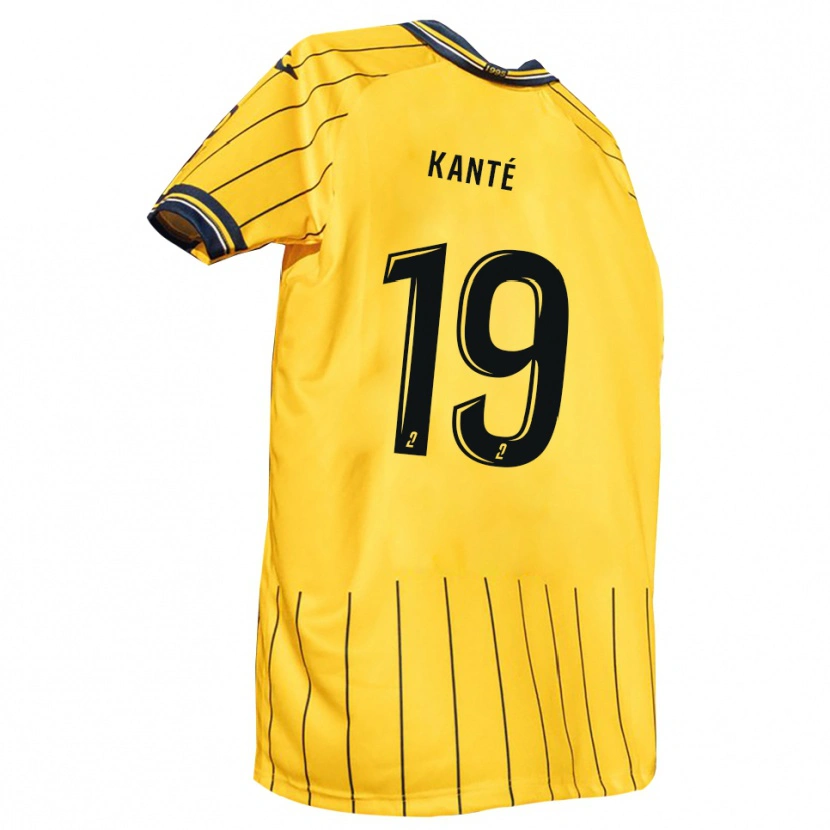Danxen Femme Maillot Ousmane Kanté #19 Jaune Marine Tenues Domicile 2025/26 T-Shirt