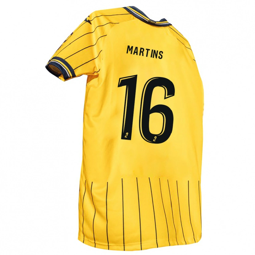 Danxen Femme Maillot Timéo Martins #16 Jaune Marine Tenues Domicile 2025/26 T-Shirt