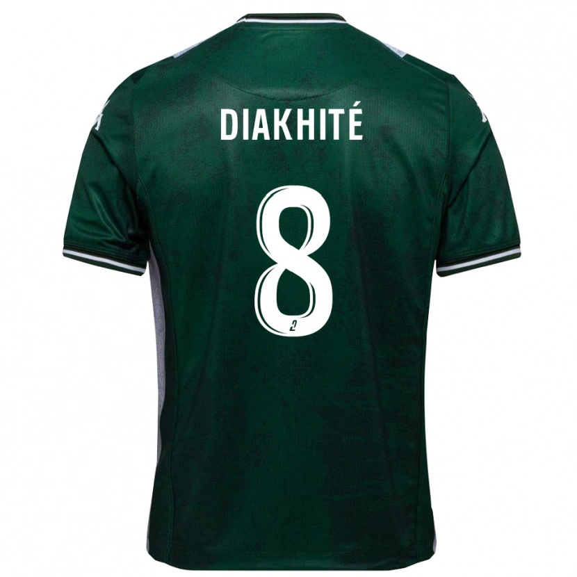 Danxen Femme Maillot Abdourahmane Diakhité #8 Vert Blanc Tenues Domicile 2025/26 T-Shirt