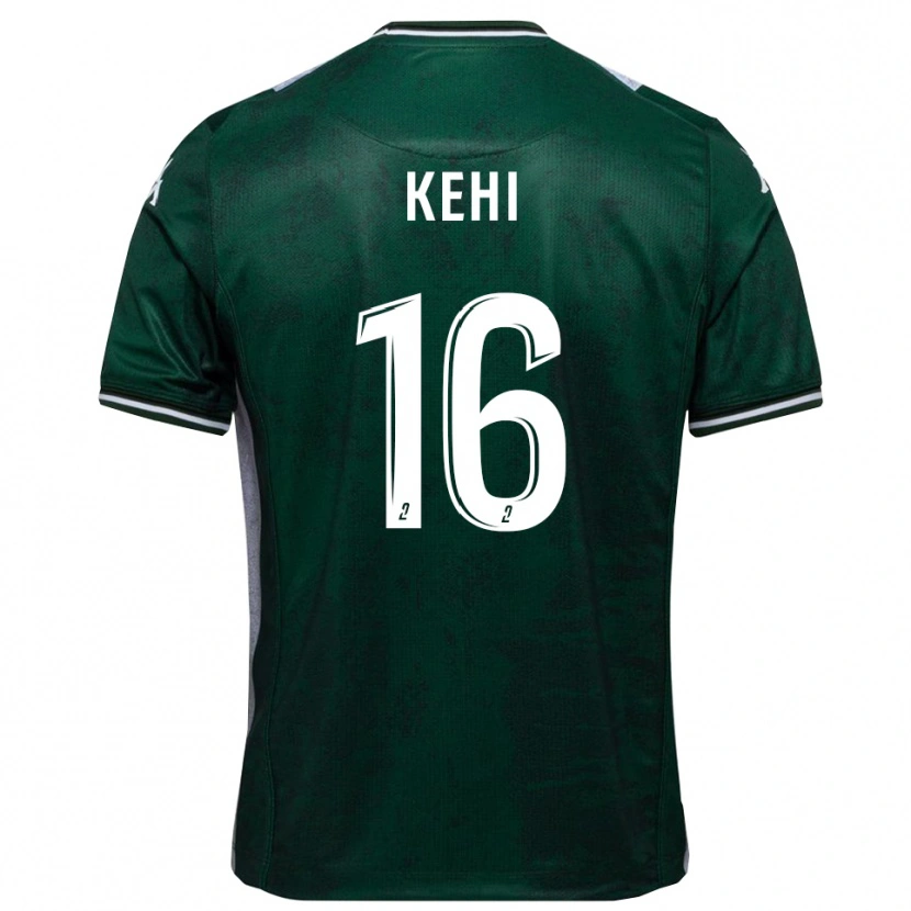Danxen Femme Maillot Marc-Olivier Kehi #16 Vert Blanc Tenues Domicile 2025/26 T-Shirt