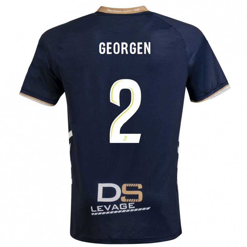 Danxen Femme Maillot Alec Georgen #2 Marine Or Tenues Domicile 2025/26 T-Shirt
