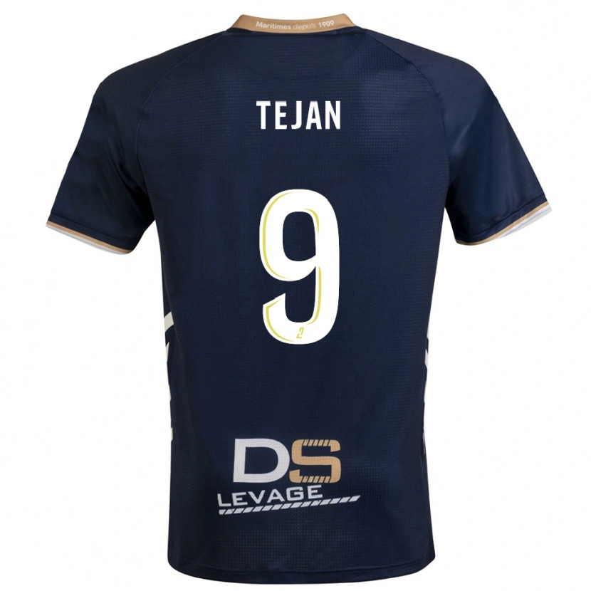 Danxen Femme Maillot Kay Tejan #9 Marine Or Tenues Domicile 2025/26 T-Shirt