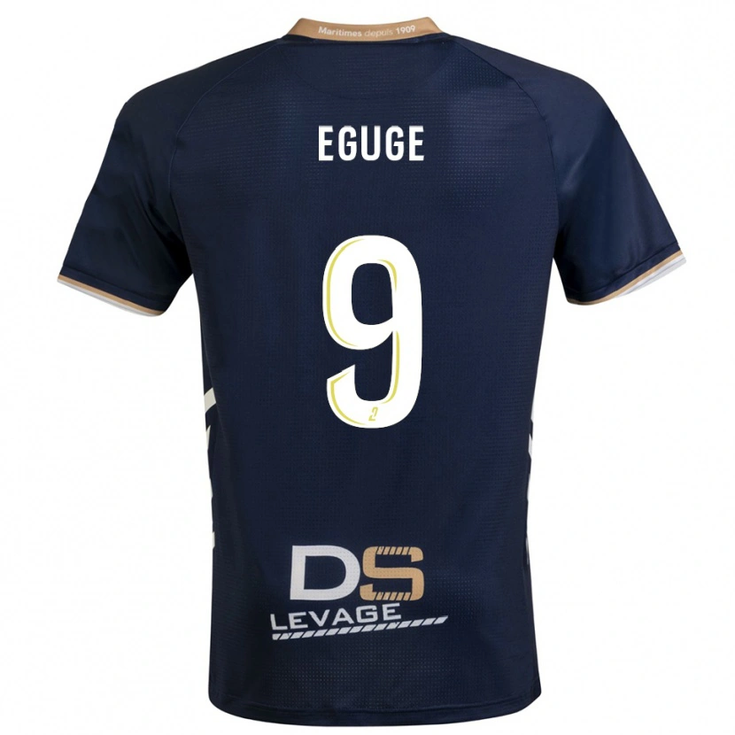 Danxen Femme Maillot Benny Eguge #9 Marine Or Tenues Domicile 2025/26 T-Shirt