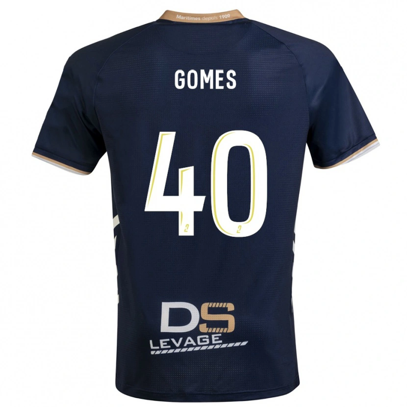 Danxen Femme Maillot Yvan Gomes #40 Marine Or Tenues Domicile 2025/26 T-Shirt