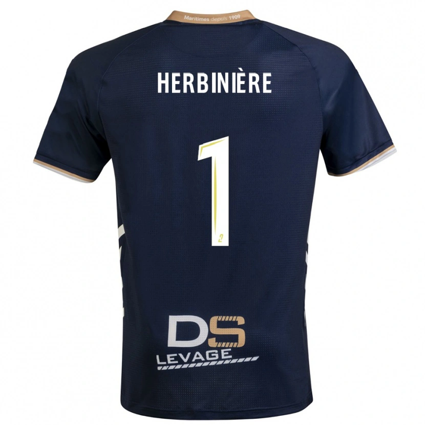 Danxen Femme Maillot Romain Herbinière #1 Marine Or Tenues Domicile 2025/26 T-Shirt