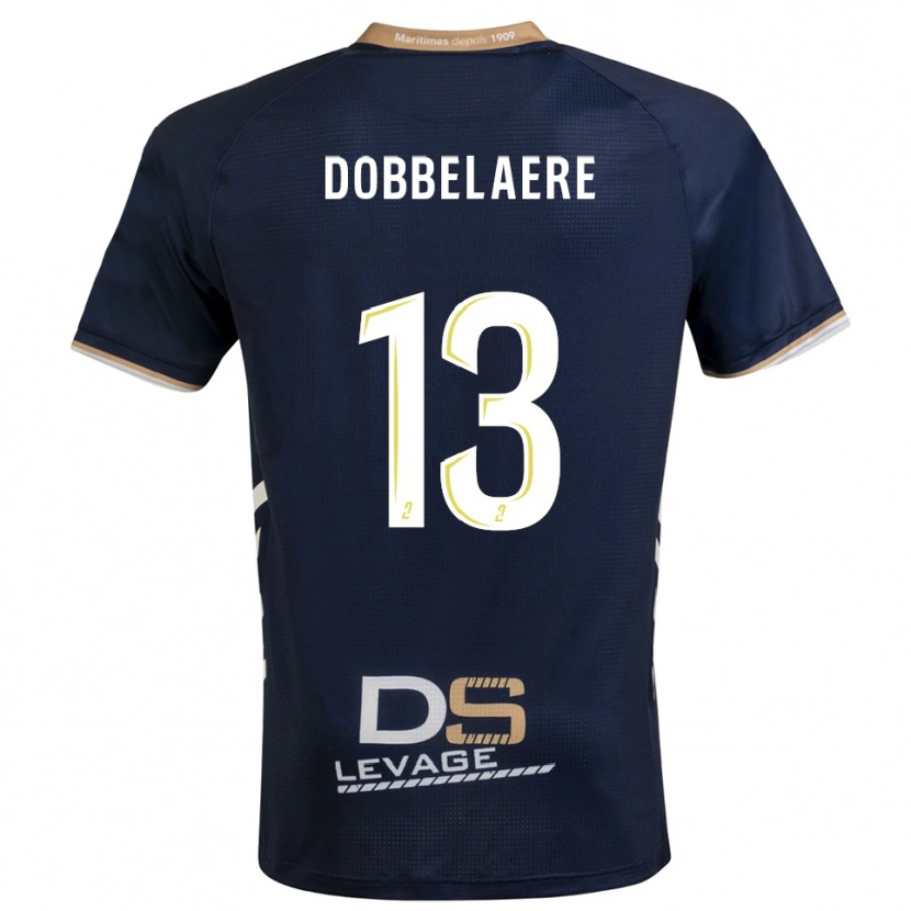 Danxen Femme Maillot Maxime Dobbelaere #13 Marine Or Tenues Domicile 2025/26 T-Shirt