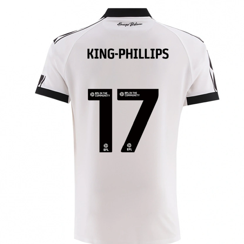 Danxen Femme Maillot Zac King-Phillips #17 Noir Blanc Tenues Extérieur 2025/26 T-Shirt