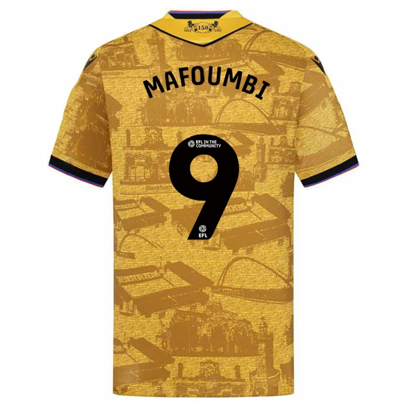 Danxen Femme Maillot Exaucé Mafoumbi #9 Or Noir Tenues Extérieur 2025/26 T-Shirt